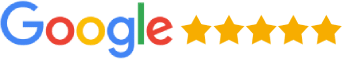 Logo Google avec étoiles Logo Google avec cinq étoiles jaunes