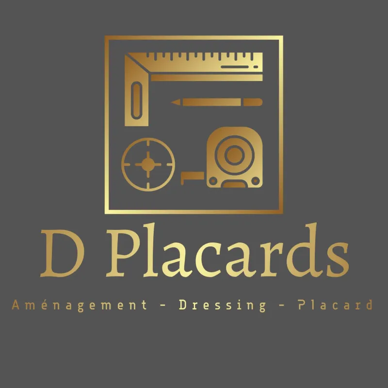 Logo D Placards | D PLACARDS Logo de D Placards avec outils de mesure